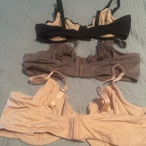 Simply Vera Vera Wang Trio of Black, Brown, and Cream Bras